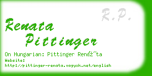 renata pittinger business card